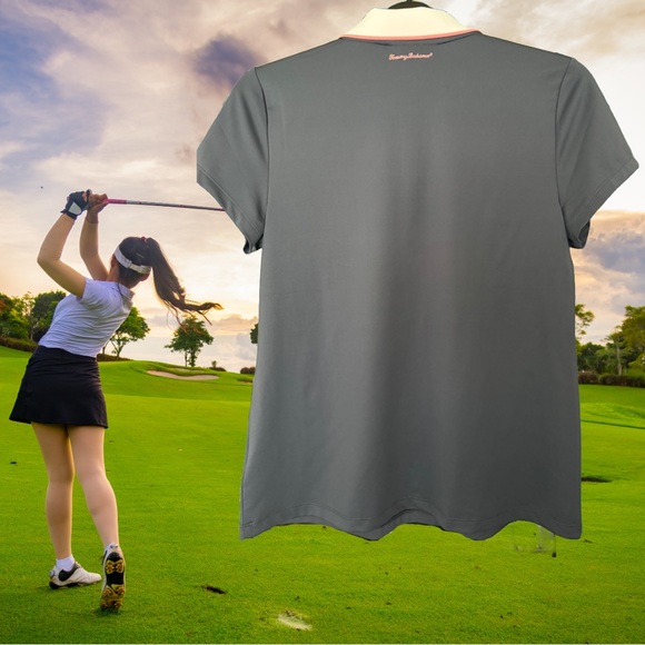 Womens Tommy Bahama Golf Shirt Large - Picture 2 of 3